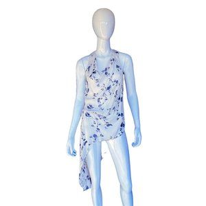 Haute Hippie Black Ivory Asymmetrical Tunic Top